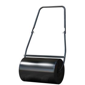 38L Heavy Duty Push/Tow Poly Lawn Roller, U-handle Garden Roller Filled with Water or Sand