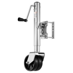 Trailer Jack with Wheel, 1500 lbs Load Capacity, Heavy Duty Swivel Boat Trailer Jack with PP Single Wheel & Ergonomic Handle, 12-inch Lift