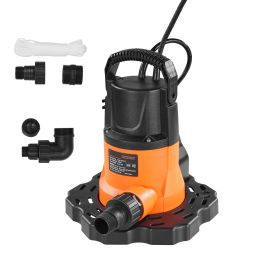 Automatic Pool Cover Pump, 0.66 HP 3200 GPH, 120V Submersible Swimming Pool Cover Pump with 25 ft Power Cord, 26 ft Max Head Lift