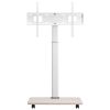Rolling TV Stand, Mobile TV Cart for 32-70 Inch Screens, 25° Left-Right Rotation and Height Adjustable TV Mount on Wheels