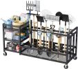Garden Tool Organizer with Wheels-Movable Garden Tool Rack with Storage Hooks for Long-Handled Tools/Rakes/Brooms/Shovels