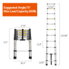 Telescoping Ladder 10.5FT, Telescopic Extension Ladder, Aluminum Alloy Folding Ladder Portable Multi-Purpose for Indoor Outdoor Work