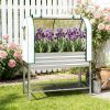 Elevated garden bed, greenhouse, suitable for planting, silver