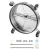 16.5" Pressure Washer Surface Cleaner, Stainless Steel Pressure Washer Attachments with 4 Wheels, 4000 Max PSI, 1/4 Quick Connector, 2 Spray Nozzles