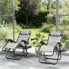 Leisure chair, 2-piece folding, outdoor chair, courtyard chair, light gray