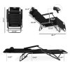 Zero Gravity Chair,Folding Outdoor Lounge Chairs with Headrest & Armrests for Outdoor,Patio,Beach,Garden (45.7 L x 23.6 W x 36.22 H)"