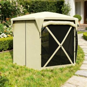 Pop up sunshade, pavilion, carport, beige