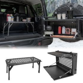 Tailgate Table –Tailgate Storage Box with Concealed Table for Jeep Wrangler JK 2007-2017& JL 2018+ (not fit JK models with subwoofer)