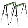 Saw Horses 2 Pack Folding Heavy Duty, 660LBS Capacity Adjustable Workbench with 12 Height Settings - Portable Steel Work Horse for Woodworking