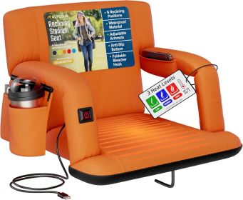 Alpcour Heated Reclining Stadium Seat for Bleachers with Back Support