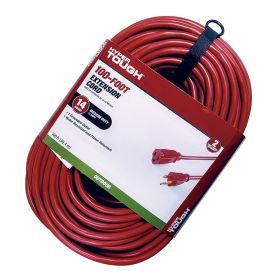 100FT 14AWG 3 Prong Red Extension Cord for Indoor and Outdoor Use, 13 Amps
