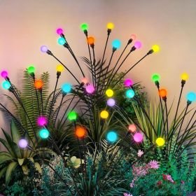 Solar Garden Lights, LED Swaying Solar Lights Outdoor Waterproof, Warm White Firefly Outdoor Decorative Lights, Garden Decor, Yard, Patio