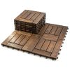 10PC 12inch*12inch High-quality Acacia wood modular flooring, model 007, is easy to install and enhances your home's elegance and comfort.