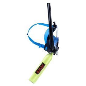 Mini Scuba Tank with Sub-Mask, 0.5L Portable Small Diving Tank for Underwater Breathing, Reusable Lung Diving Cylinder up to 10 Minutes Dive Time