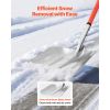 Snow Shovel for Driveway, 14 in Wide Aluminum Alloy Snow Shovel with D-shaped Handles, Large Capacity Snowplow Shovels