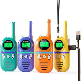 Walkie Talkies for Kids Rechargeable,Toys for Boys and Girls Ages 3-12, 4 Pack Long Range 2-Way Radios, Birthday Gifts,Christmas Stockings