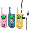Walkie Talkies for Kids Rechargeable,Toys for Boys and Girls Ages 3-12, 3 Pack Long Range 2-Way Radios, Birthday Gifts,Christmas Stockings
