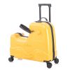22 Inch Ride-on Suitcase for Kids & Teens, Toddler Travel Luggage with Seat, Spinner Wheels, Safety Belt
