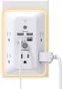 Surge Protector, Outlet Extender with Night Light, 5-Outlet Splitter and 4 USB Ports(1 USB C)