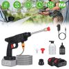 Cordless Pressure Washer Portable Electric Power Washer High Pressure Water Sprayer 400PSI Car Washer Cleaner with 0° & 40° Nozzle Foam Bottle Filter