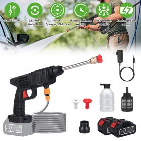 Cordless Pressure Washer Portable Electric Power Washer High Pressure Water Sprayer 400PSI Car Washer Cleaner with 0° & 40° Nozzle Foam Bottle Filter
