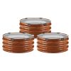 3 Pcs 2x2x1ft Galvanized Raised Garden Bed Kit, Outdoor Metal Round Raised Beds For Gardening Vegetables