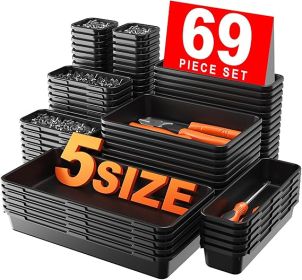 More Larger Size 69Pcs 5 Siz Tool Box Organizer Tray Divider Set