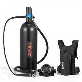 Mini Scuba Tank, 1.9L Portable Small Diving Tank for Underwater Breathing, Reusable Lung Diving Cylinder up to 35 Minutes Dive Time
