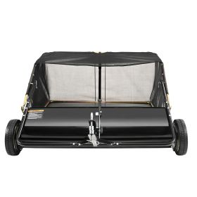 Tow Behind Lawn Sweeper, 44 in Pull Behind Lawn Sweeper, 25 cu. ft Large Capacity Leaf & Grass Collector