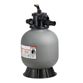 Sand Filter, 18-Inch, 40 GPM Above Inground Swimming Pool Sand Filter System, with 7-Way Multi-Port Valve, Backwash, Rinse, Recirculate, Waste, Winter