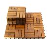 10PC 12inch*12inch  High-quality Acacia wood modular flooring, model 064, is easy to install and enhances your home's elegance and comfort.