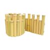 7.8inch*40inch A natural simple bamboo fence with a flat base and low profile.
