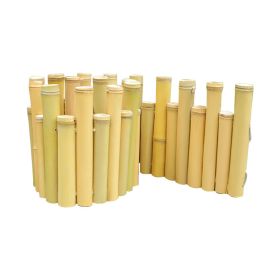 7.8inch*40inch A natural simple bamboo fence with a flat base and low profile.