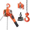 Manual Lever Chain Hoist, 3/4T 1650LBS Capacity Heavy Duty Come Along, 10FT Lift G80 Alloy Steel Chain With Dual Pawl Mechanical Brake