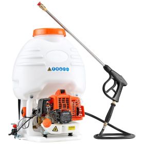 Gas Powered Backpack Sprayer, 26.5CC 0.9HP Engine, Garden Sprayer with 5 Gallon Tank, Large Area Coverage