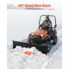 Snow Plow Kit, 48in Universal Snow Plow Attachment, Height & Left-Right Adjustable, Quick To Detach, Steel ATV Scrape Blade, 3 Mount Options