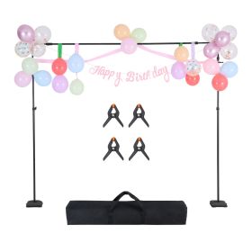 Backdrop Stand, 8.5 x 10 ft Adjustable Photo Backdrop Stand Kit, Portable Background Backdrop Stand with 7 Crossbars