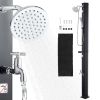 10.6 Gal Solar Heated Shower, 6.7ft Showerhead Height Outdoor Shower, with Handheld & Foot Faucet, Hot & Cold Water Adjustment