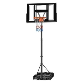 Portable Basketball Stand, 4.4 ft to 10 ft Height Adjustment Basketball Hoop & Goal