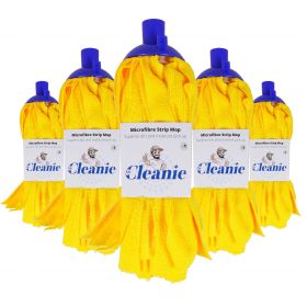 Mr Cleanie Microfibre Strip Mop Replacement Head for Household Cleaning Kitchen Bathroom 5-pack