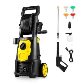 Electric Pressure Washer, 2000 PSI, Max. 1.76 GPM Power Washer w/ 30 ft Hose, 5 Quick Connect Nozzles, Foam Cannon, Portable to Clean Patios, Car