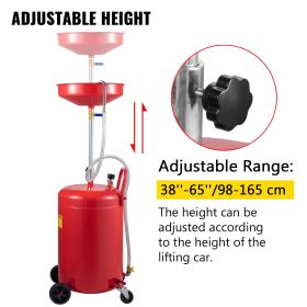 Waste Oil Drain Tank 20 Gallon Portable Oil Drain Air Operated Drainer Oil Change, Oil Drain Container