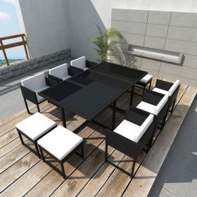 Outdoor Dining Set Black