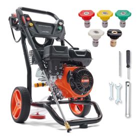 Gas Pressure Washer, 3600 PSI 2.6 GPM, Gas Powered Pressure Washer with Copper Pump, Spray Gun and Extension Wand, 5 Quick Connect Nozzles