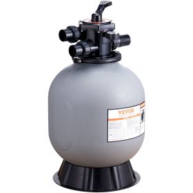 Sand Filter, 19-inch, Up to 45 GPM Flow Rate, Above Inground Swimming Pool Sand Filter System with 7-Way Multi-Port Valve, Filter, Backwash, Rins
