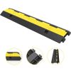 Cable Protector Ramp, 4 Packs 2 Channels Speed Bump Hump, Rubber Modular Speed Bump Rated 11000 LBS Load Capacity