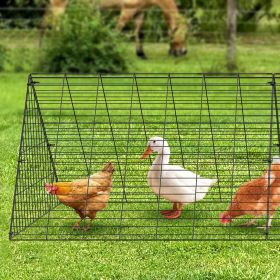 Chicken Tunnels, 118.1 x 28 x 24.2 inch (LxWxH) Chicken Tunnels for Yard, Portable Chicken Tunnels for Outside Easy Installation, Chicken Coop Ru