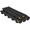 Trench Drain System, Channel Drain with Plastic Grate, 5.7x3.1-Inch HDPE Drainage Trench, Black Plastic Garage Floor Drain, 5x39 Trench Drain Grate
