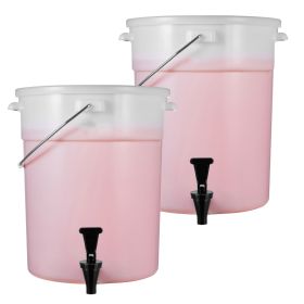 Beverage Dispenser, 5 Gallon Drink Dispensers for Parties, Plastic Juice Dispenser with Spigot and Lid, Iced Tea Lemonade Juice Water Dispenser
