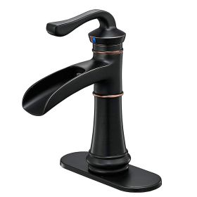 Waterfall Single Hole Single-Handle Low-Arc Bathroom Faucet